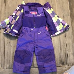 Toddler Weatherproof Snow Bib & coat w/hood